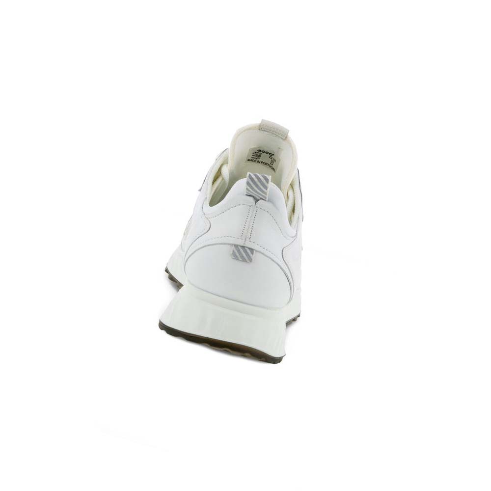 Men's Ecco St.1 Laced Sneakers White | USA 649FDN